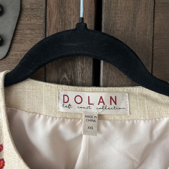 Anthropologie Dolan Embroidered Floral Linen Jacket Size XXS NWT - Picture 7 of 11